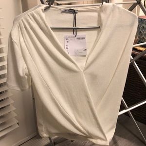 ZARA TRAFALUC NEW WHITE BLOUSE